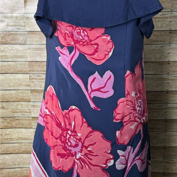 Moulinette Soeurs Floral Silk Garden Party Dress sz small - Picture 2 of 5